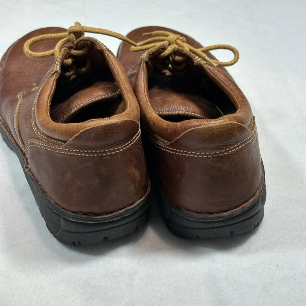 Bjorndal Mens Brown Leather Oxford Shoes Lace Up Casual Rugged Size 10.5 M
